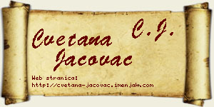 Cvetana Jačovac vizit kartica